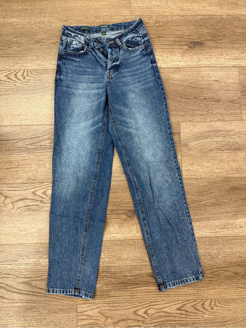 wild fable Women's Straight Leg Jeans - Blue Wash